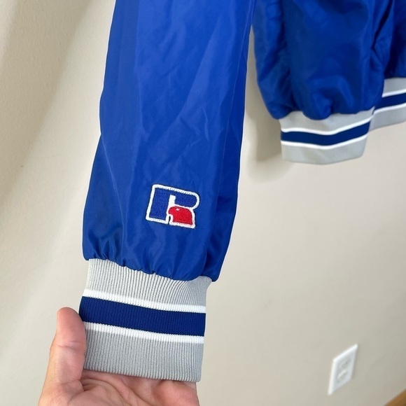 Vintage Russell Athletic Pullover Jacket Windbreaker Hoodie Quarter Zip USA - Picture 3 of 7